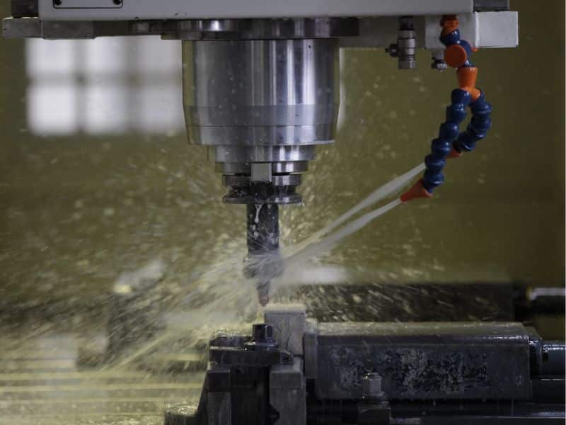 Pennine Lubricants' metalworking fluid in machine.